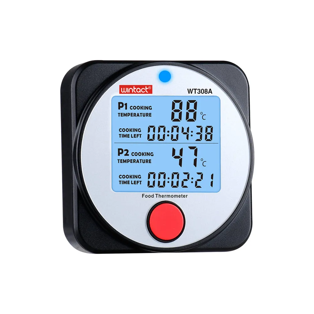 [CLEARANCE] Wintact by Benetech Digital Probe-Type Food Thermometer (Battery Included) for Meat, Fish, Poultry, and Egg Cooking with Data Logging Function, Bluetooth & App Control | WT308A