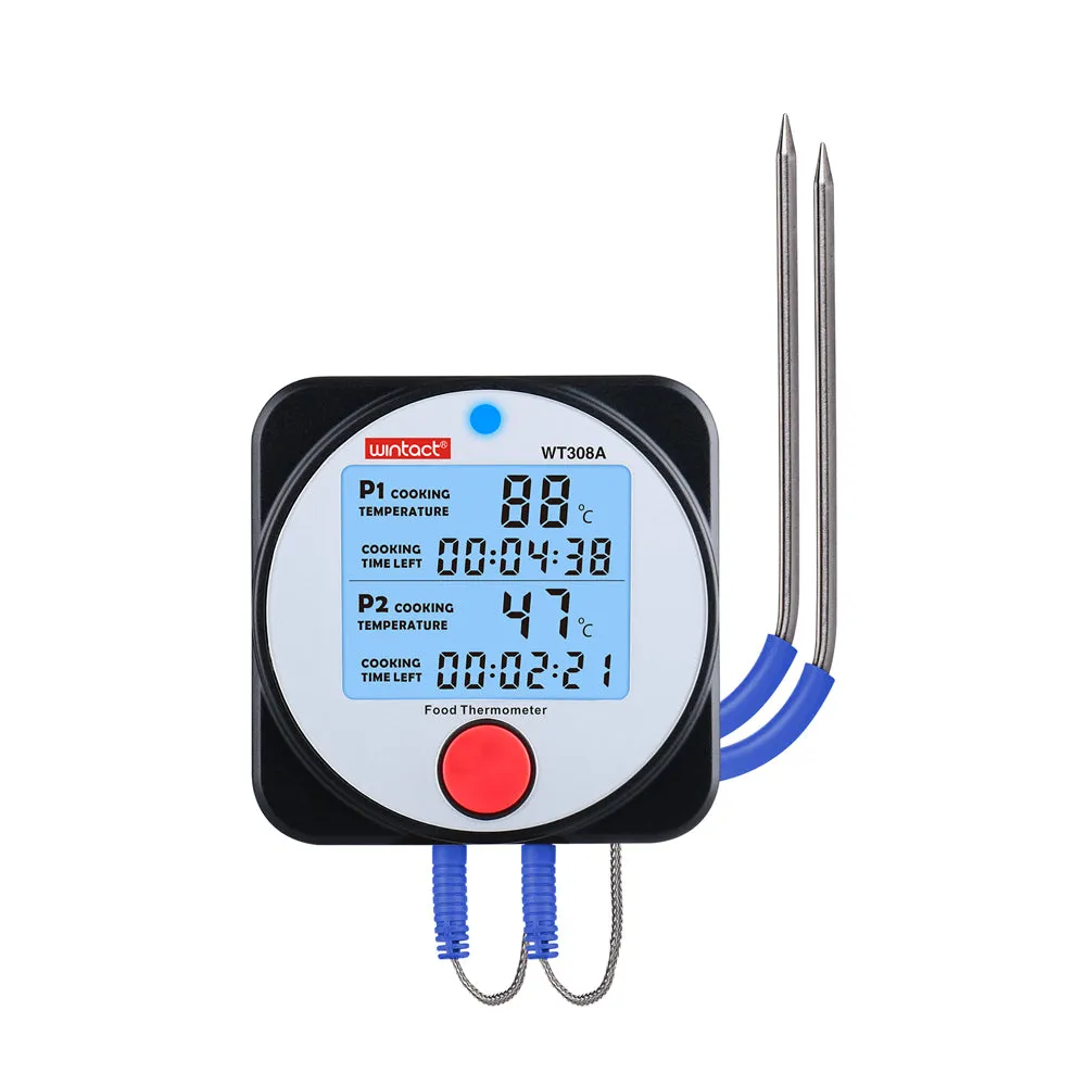 [CLEARANCE] Wintact by Benetech Digital Probe-Type Food Thermometer (Battery Included) for Meat, Fish, Poultry, and Egg Cooking with Data Logging Function, Bluetooth & App Control | WT308A