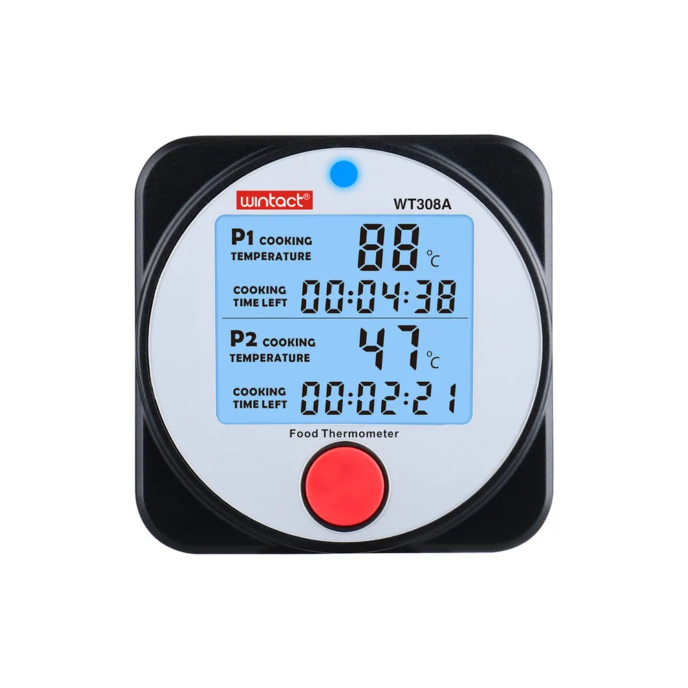 [CLEARANCE] Wintact by Benetech Digital Probe-Type Food Thermometer (Battery Included) for Meat, Fish, Poultry, and Egg Cooking with Data Logging Function, Bluetooth & App Control | WT308A