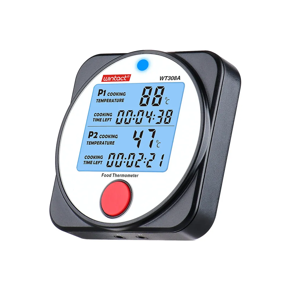 [CLEARANCE] Wintact by Benetech Digital Probe-Type Food Thermometer (Battery Included) for Meat, Fish, Poultry, and Egg Cooking with Data Logging Function, Bluetooth & App Control | WT308A