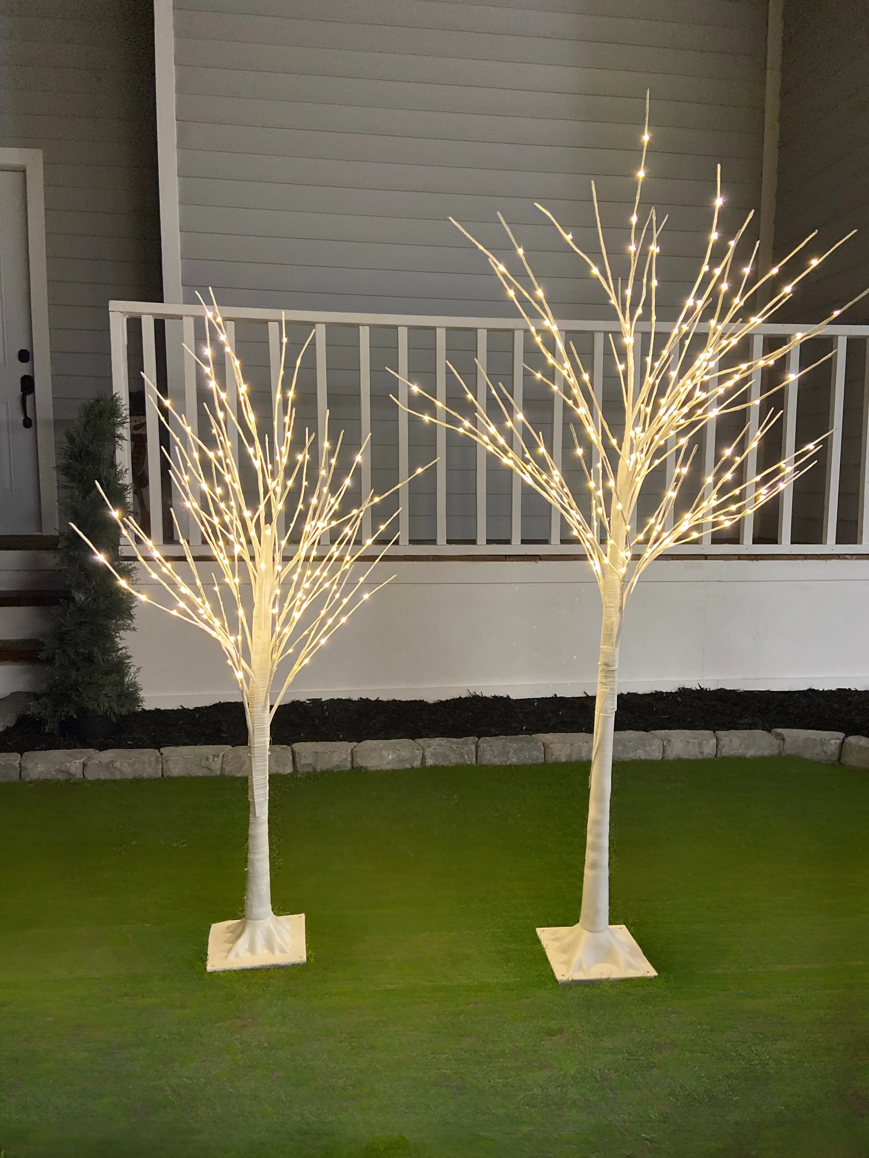 Cooper Wire Birch Tree with Warm White LEDs