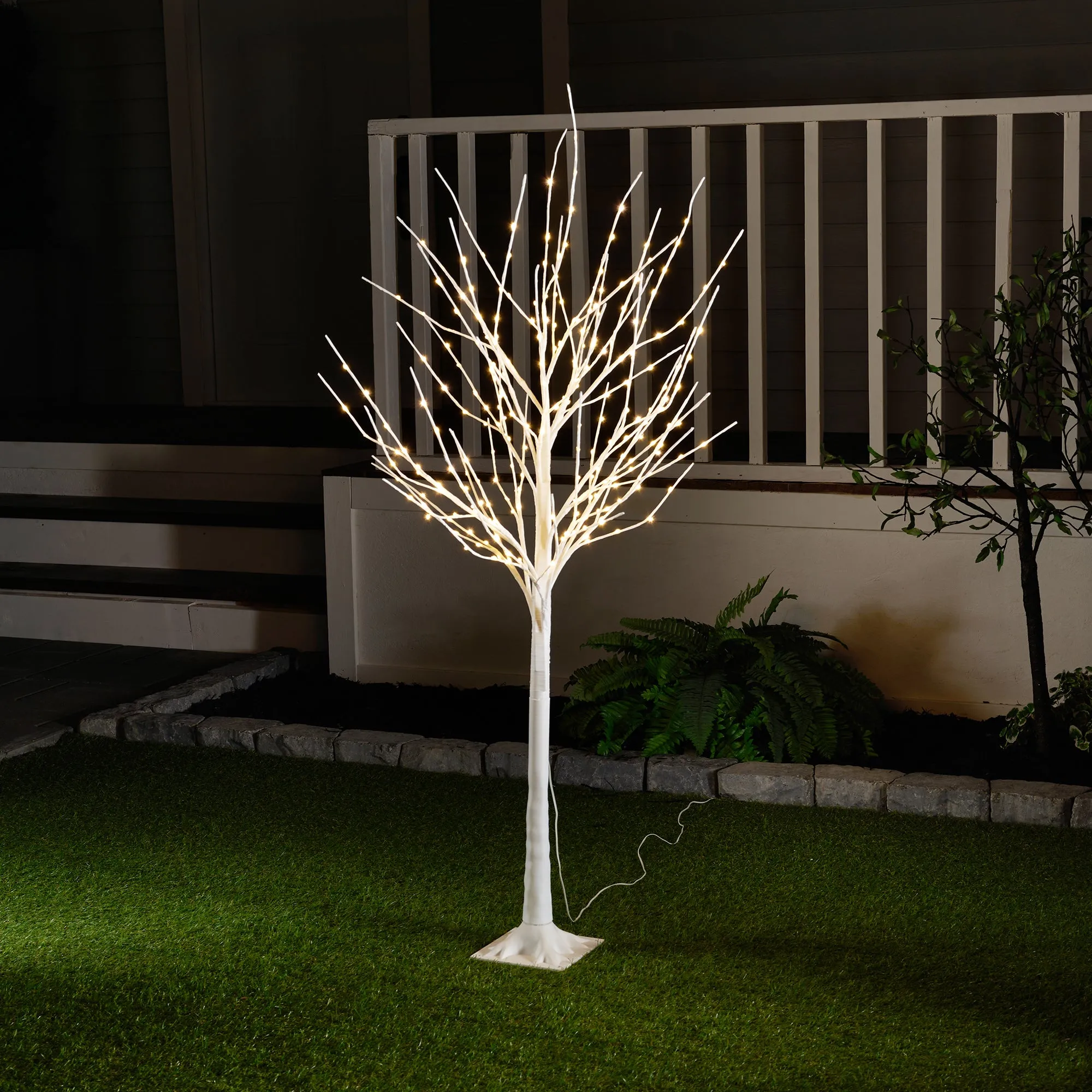 Cooper Wire Birch Tree with Warm White LEDs