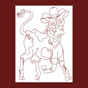 Cowcrazy 01 Redwork