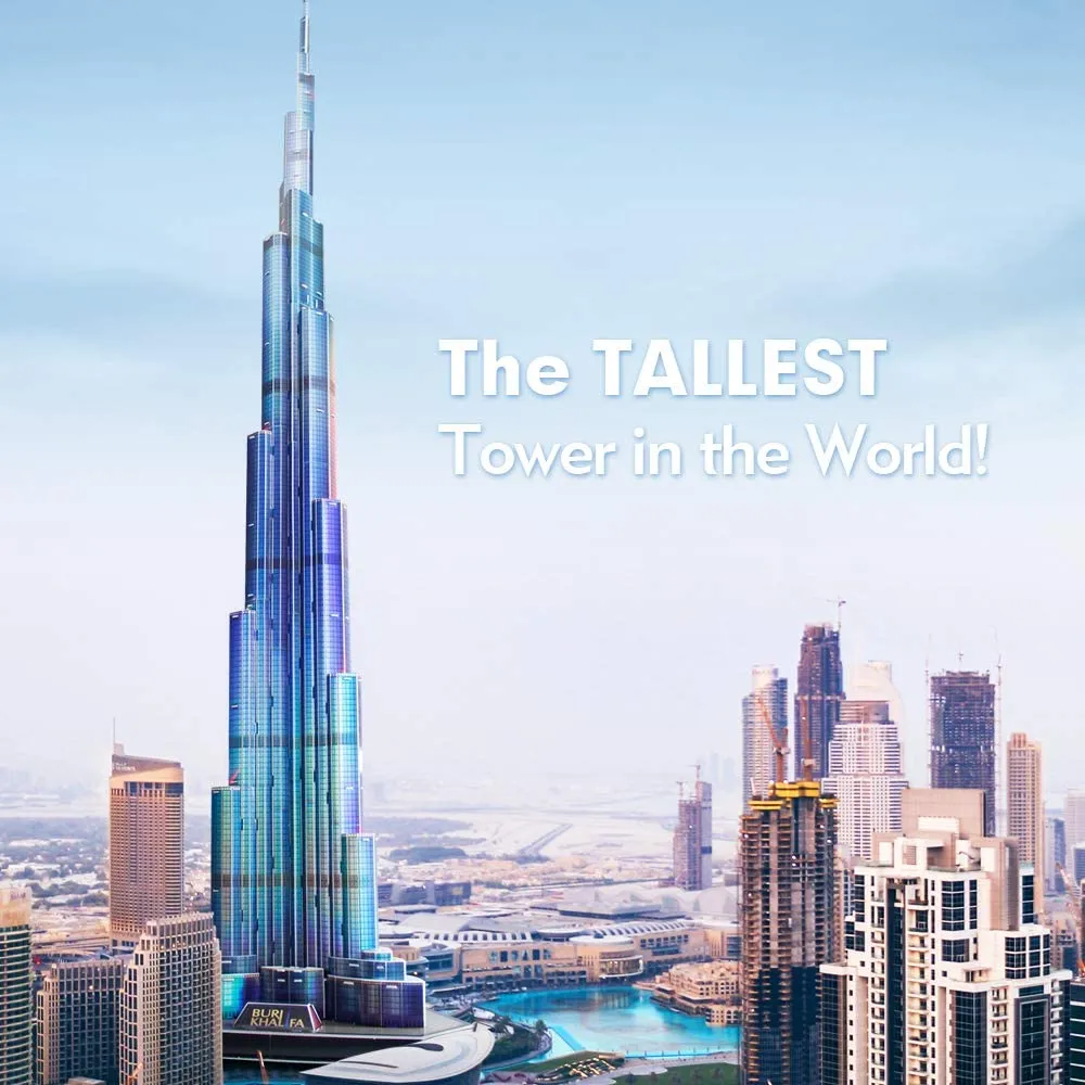 Cubicfun® 3D Puzzles LED Dubai Burj Khalifa 57.5"H