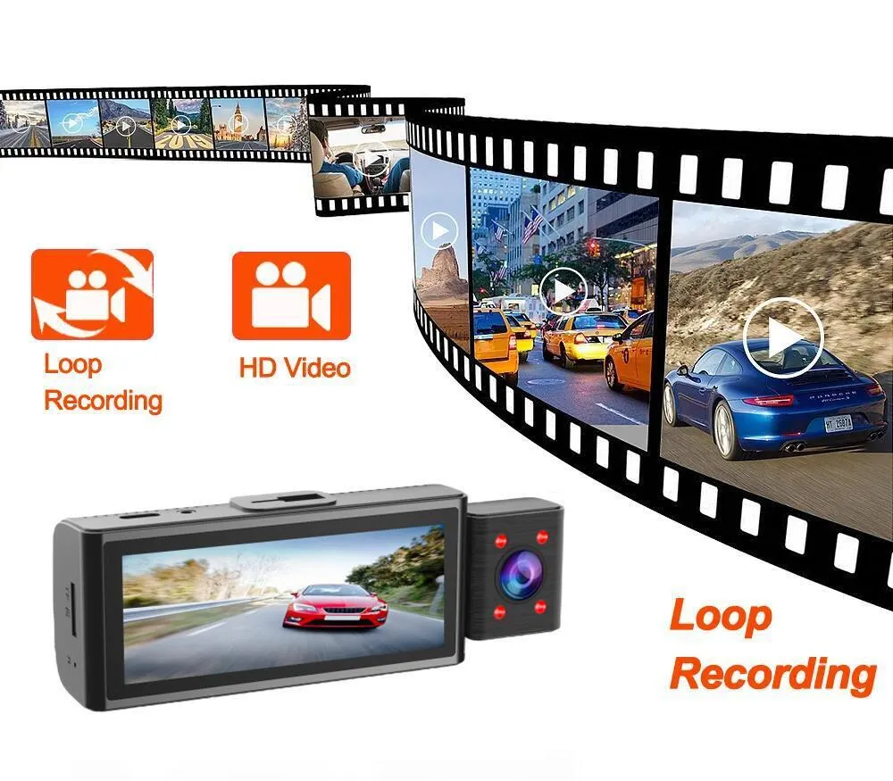 Dash Camera Front and Rear View Car Camera Monitor System Dash