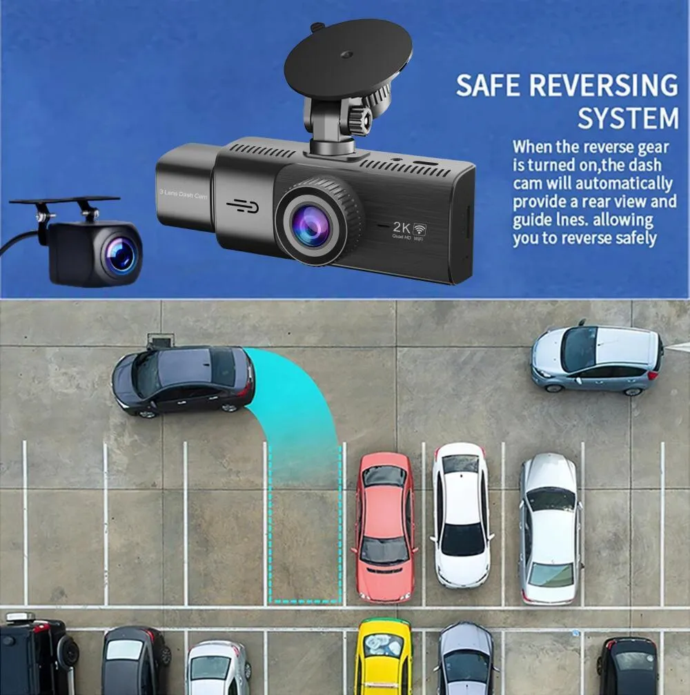 Dash Camera Front and Rear View Car Camera Monitor System Dash