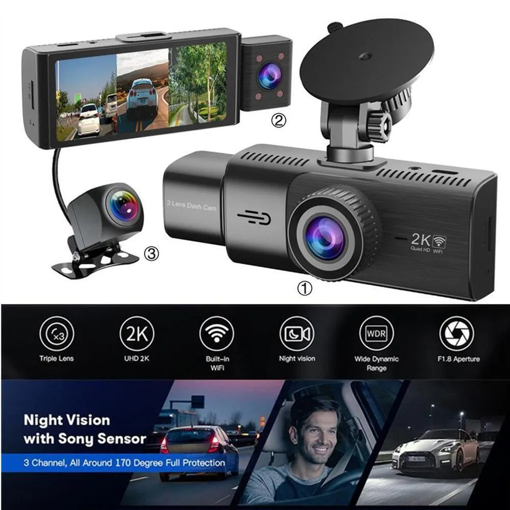 Dash Camera Front and Rear View Car Camera Monitor System Dash