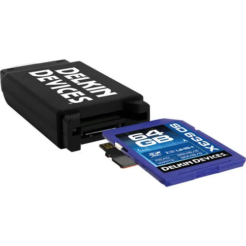 Delkin Devices USB 3.0 Dual Slot SD and microSD Travel Reader