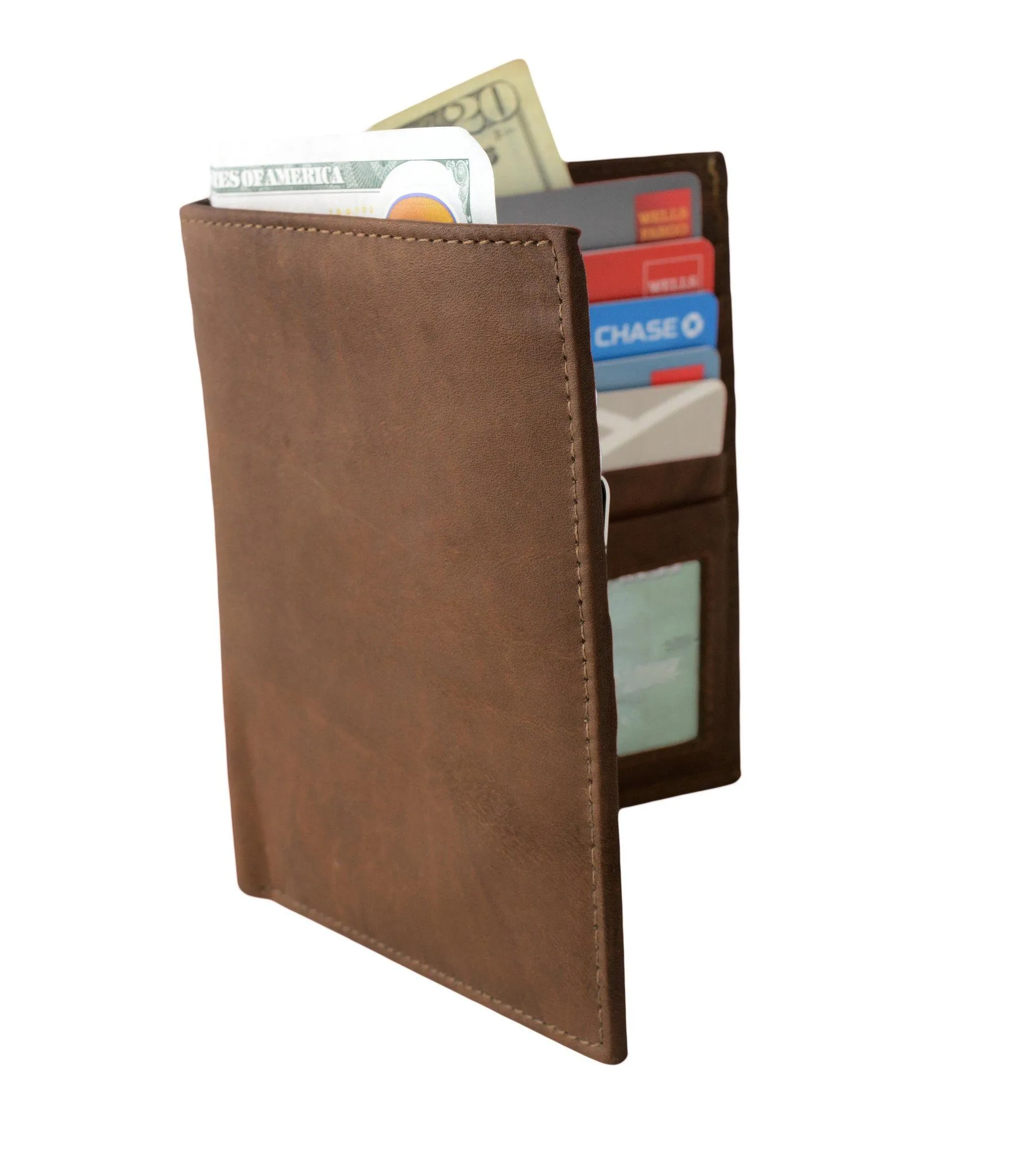 Deluxe RFID-Blocking Soft Genuine Leather Bifold Wallet For Men - Tan