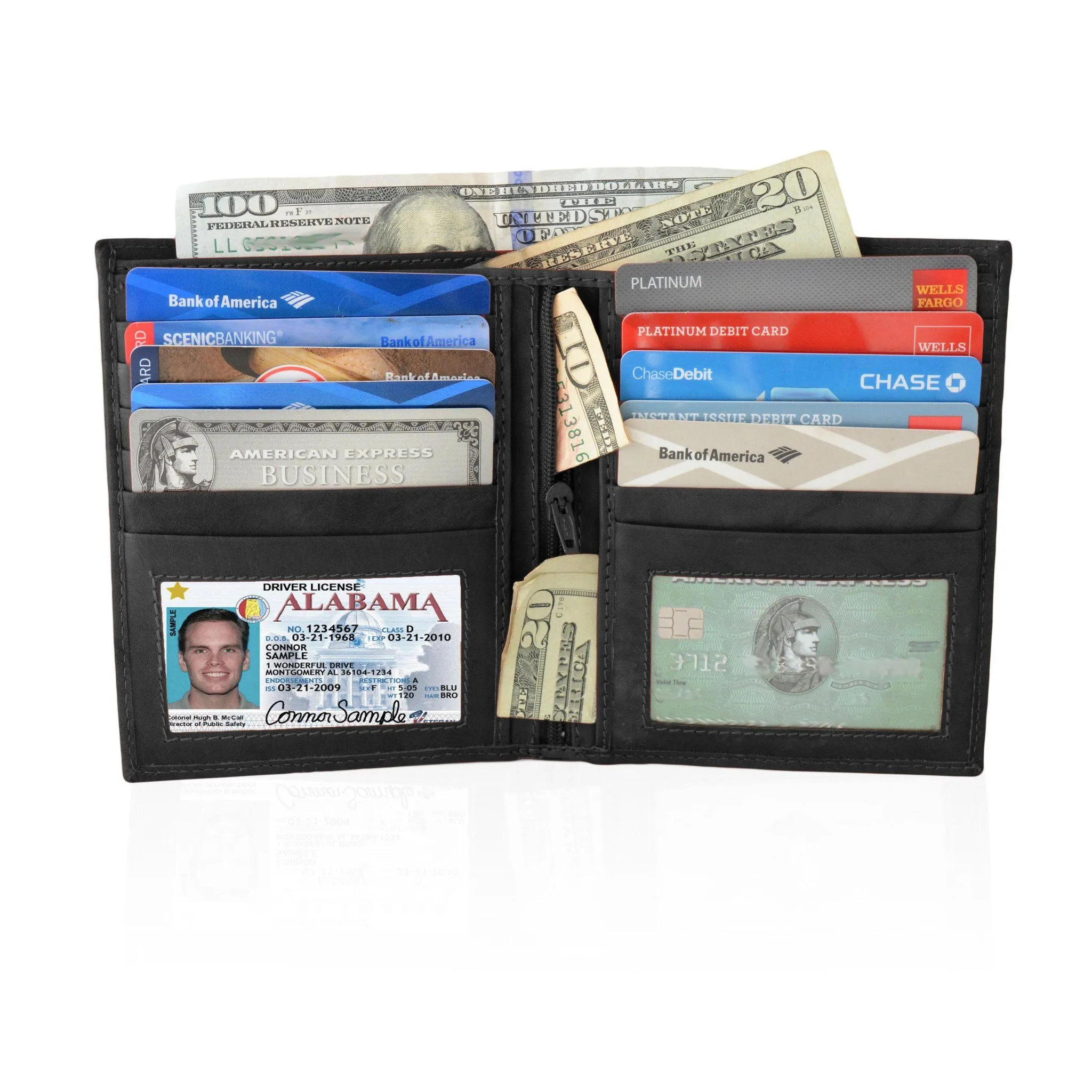 Deluxe RFID-Blocking Soft Genuine Leather Bifold Wallet For Men - Tan