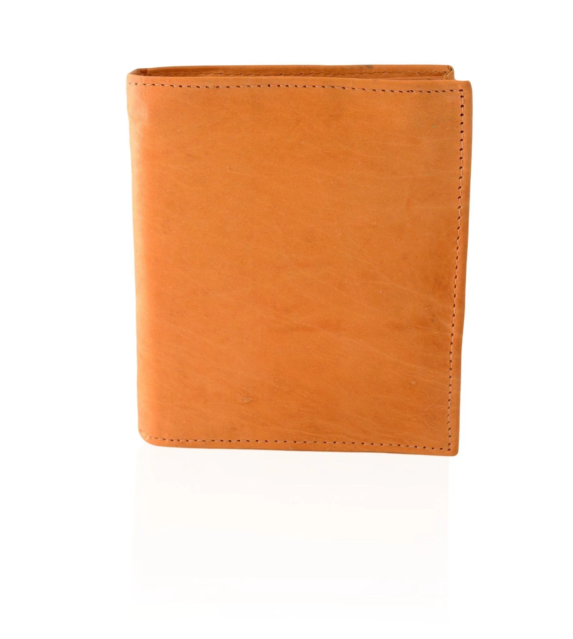 Deluxe RFID-Blocking Soft Genuine Leather Bifold Wallet For Men - Tan