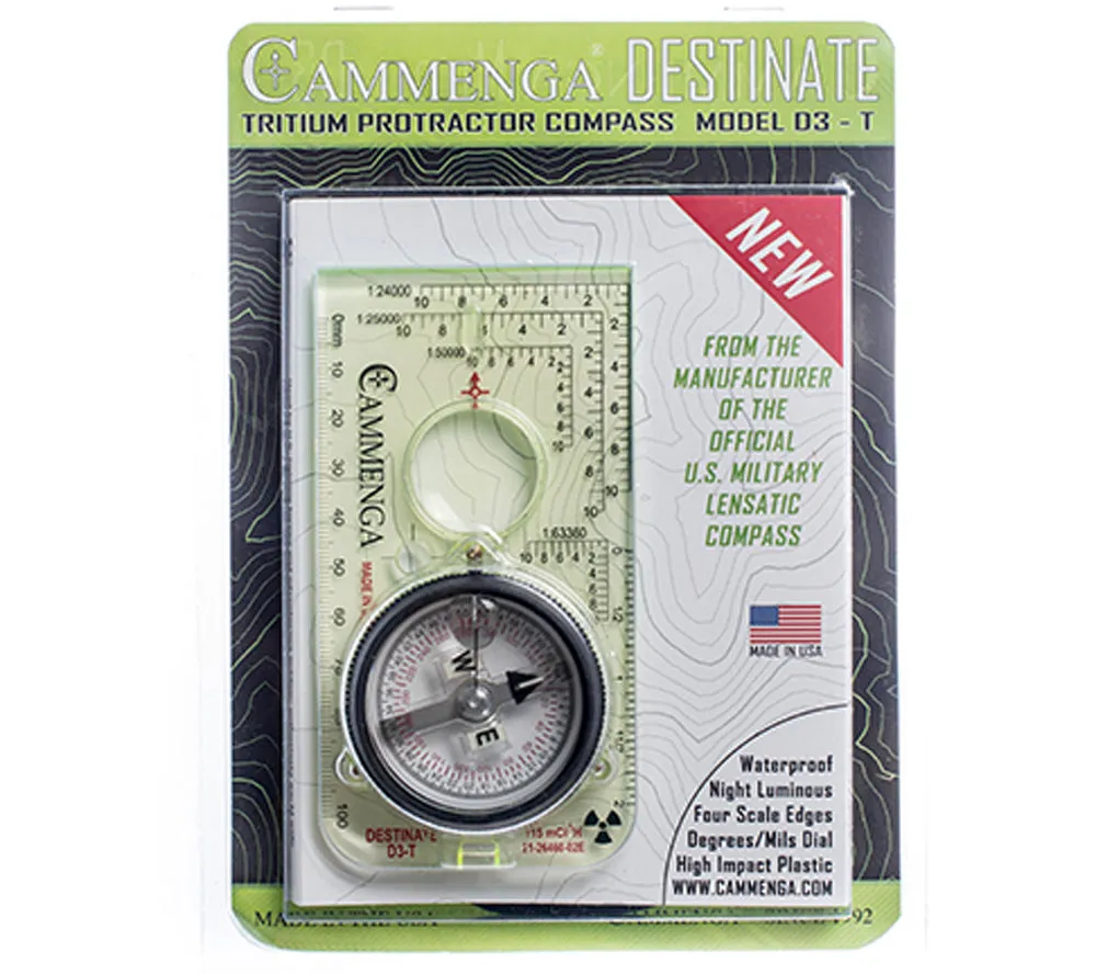 Destinate Tritium Protractor Compass - Cammenga NSN: 6605-01-625-2819