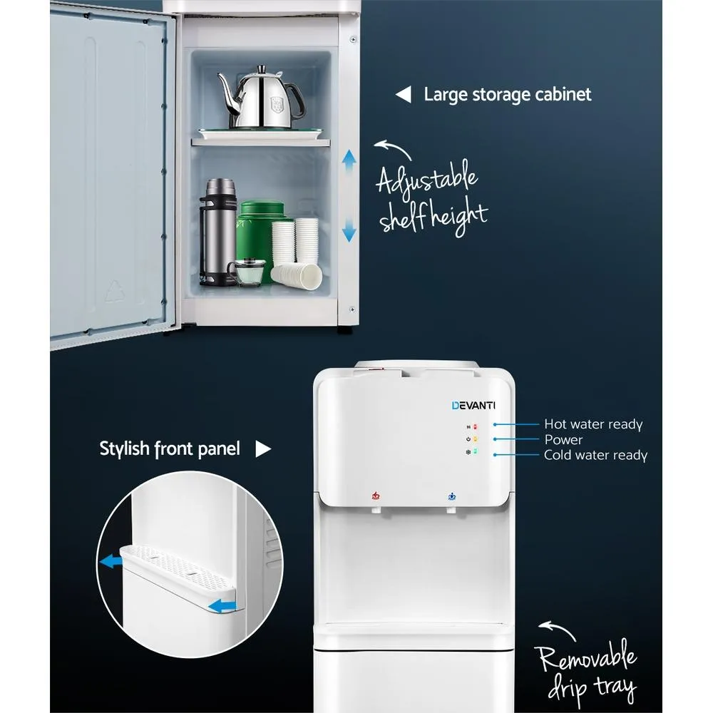 Devanti 22L Water Cooler Dispenser Hot Cold Taps Purifier Filter