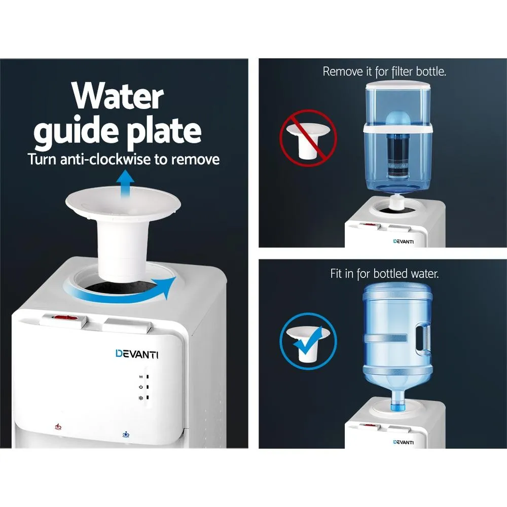 Devanti 22L Water Cooler Dispenser Hot Cold Taps Purifier Filter