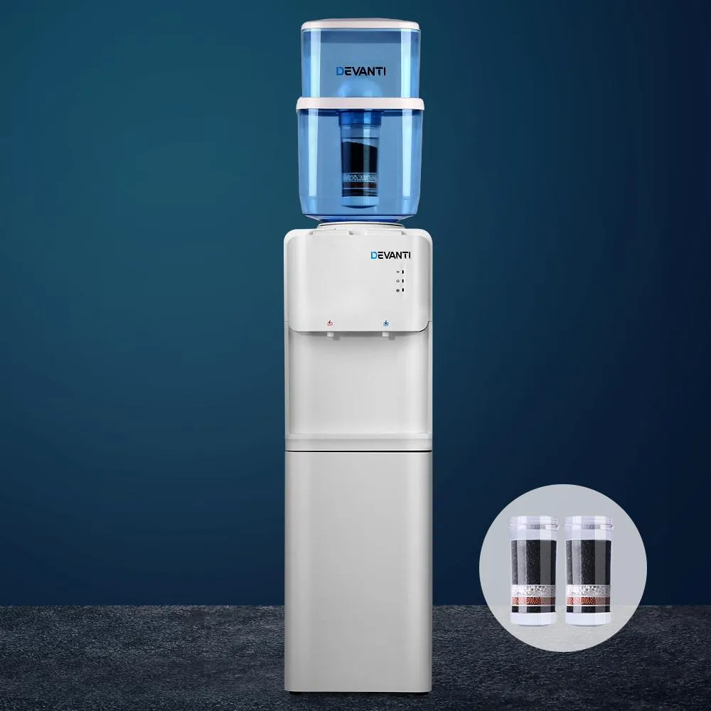 Devanti 22L Water Cooler Dispenser Hot Cold Taps Purifier Filter