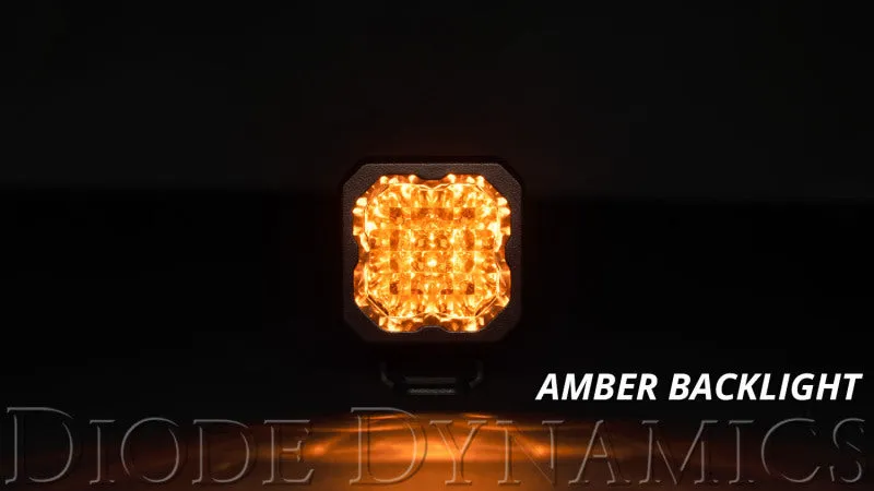 Diode Dynamics Stage Series C1 LED Pod Sport - Yellow Spot Standard ABL (Pair)