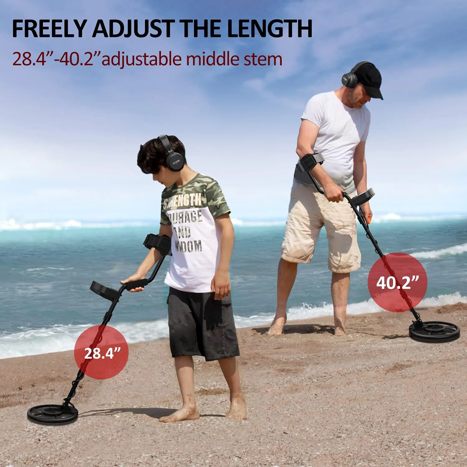 DR.ÖTEK Metal Detector for Adults Professional, Pinpoint Metal Detector Waterproof Gold and Silver, Higher Accuracy, Bigger LCD Display, Strong Memory Mode, 10" IP68 Coil, Upgrade DSP Chip