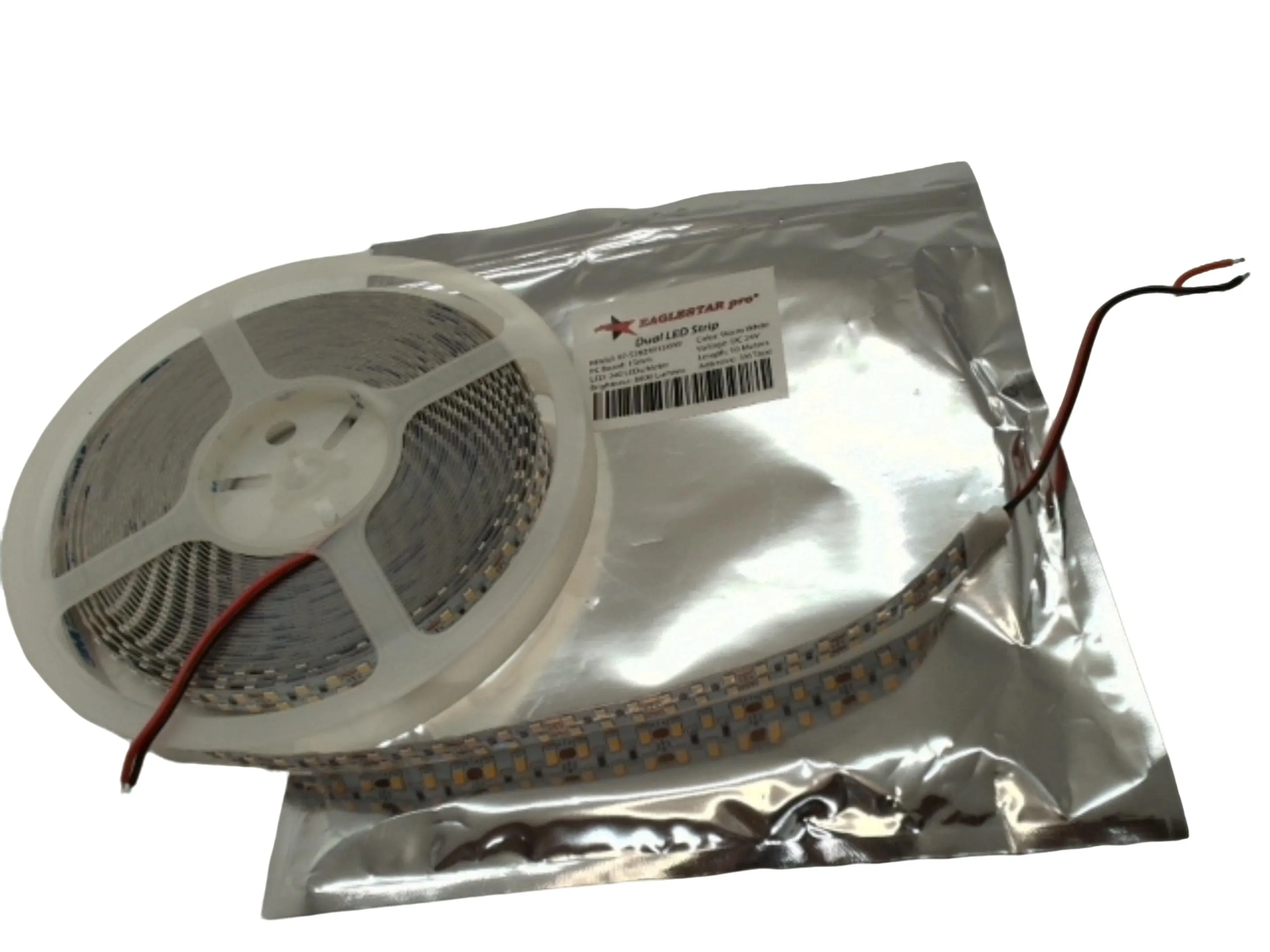 Dual LED strip Warm White 24VDC 240 LEDs/M 10M 8800 lumens 3M tape