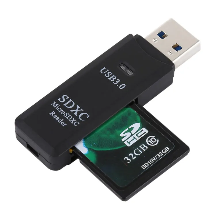 Dual Slot USB 3.0 Card Reader - High-Speed 5Gbps for SD and TF Cards