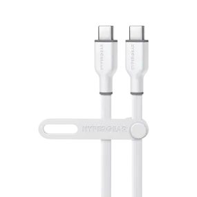 Flexi Pro USB-C to USB-C Soft-Touch Silicone Fast Charge Cable | 15ft | White