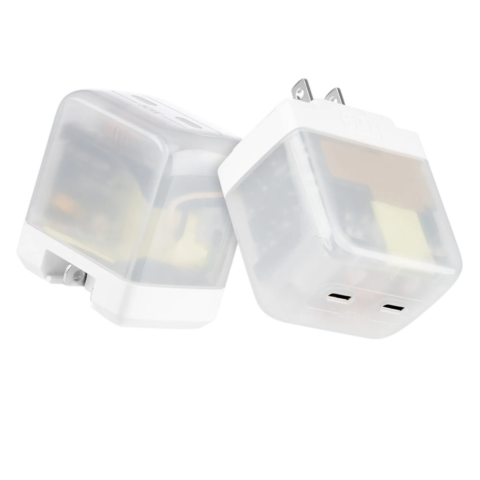 Fuel 50W Dual USB C Wall Charger (Frosted White) - 2 Pack