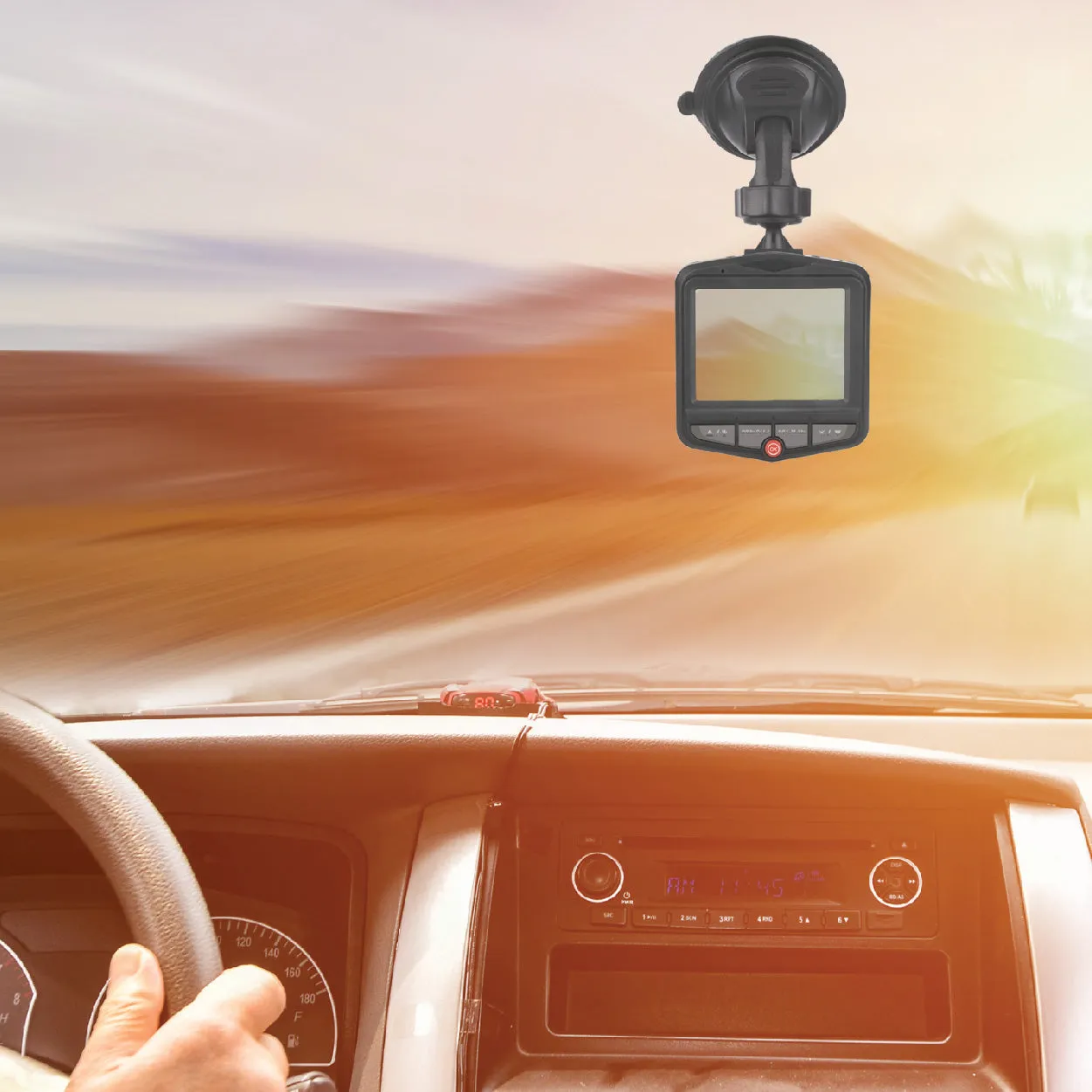 Gabba Goods' HD Dash Camera- with 2.4'' Screen and Suction Cup