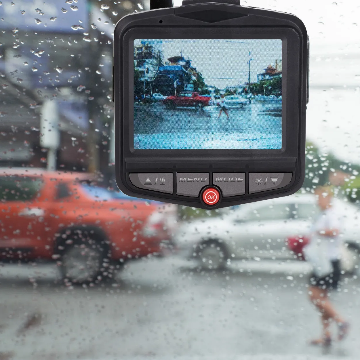 Gabba Goods' HD Dash Camera- with 2.4'' Screen and Suction Cup