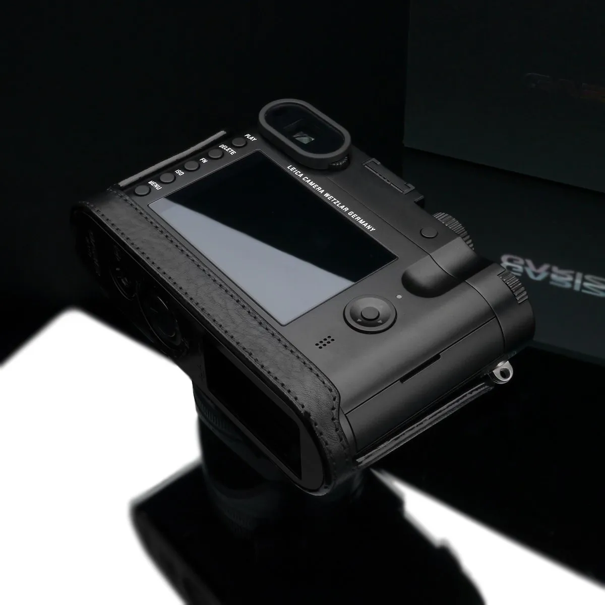 Gariz Black Leather Camera Half Case BL-LCQBK for Leica Q & Q-P