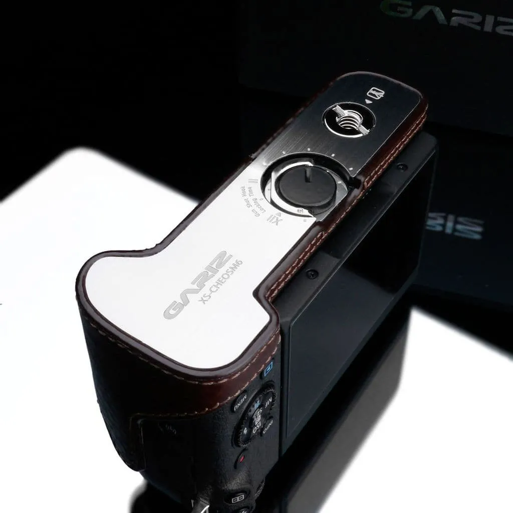 Gariz Brown Leather Camera Half Case for Canon EOS M6 XS-CHEOSM6BR