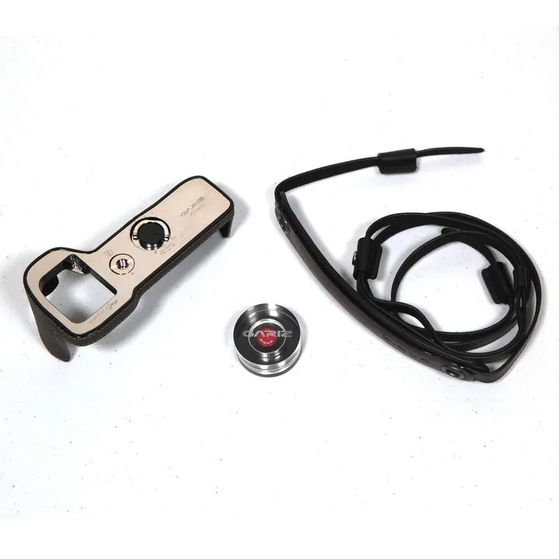 Gariz Brown Leather Half Case   Strap   Shutter Button Kit for Sony A7II A7RII A7SII