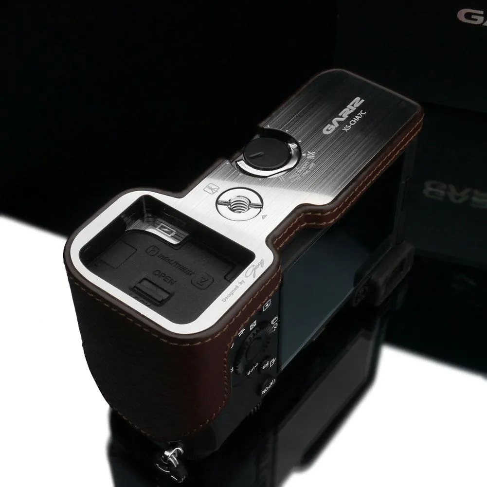 Gariz XS-CHA7CBR Brown Leather Camera Half Case for Sony A7C