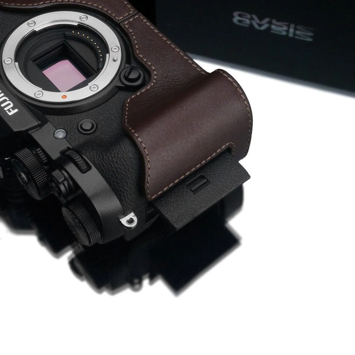 Gariz XS-CHXT2BR Brown Genuine Leather Half Case for Fuji Fujifilm X-T2/X-T3 XT2
