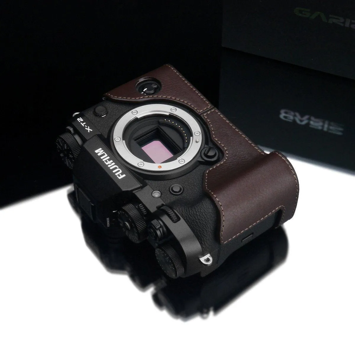 Gariz XS-CHXT2BR Brown Genuine Leather Half Case for Fuji Fujifilm X-T2/X-T3 XT2