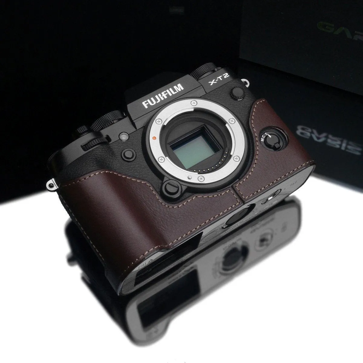 Gariz XS-CHXT2BR Brown Genuine Leather Half Case for Fuji Fujifilm X-T2/X-T3 XT2