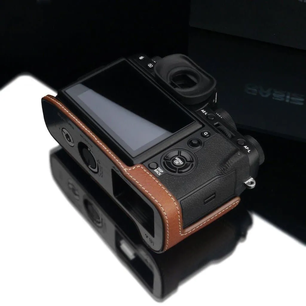 GARIZ XS-CHXT2CM CAMEL GENUINE LEATHER HALF CASE FOR FUJI FUJIFILM X-T2/X-T3 XT2