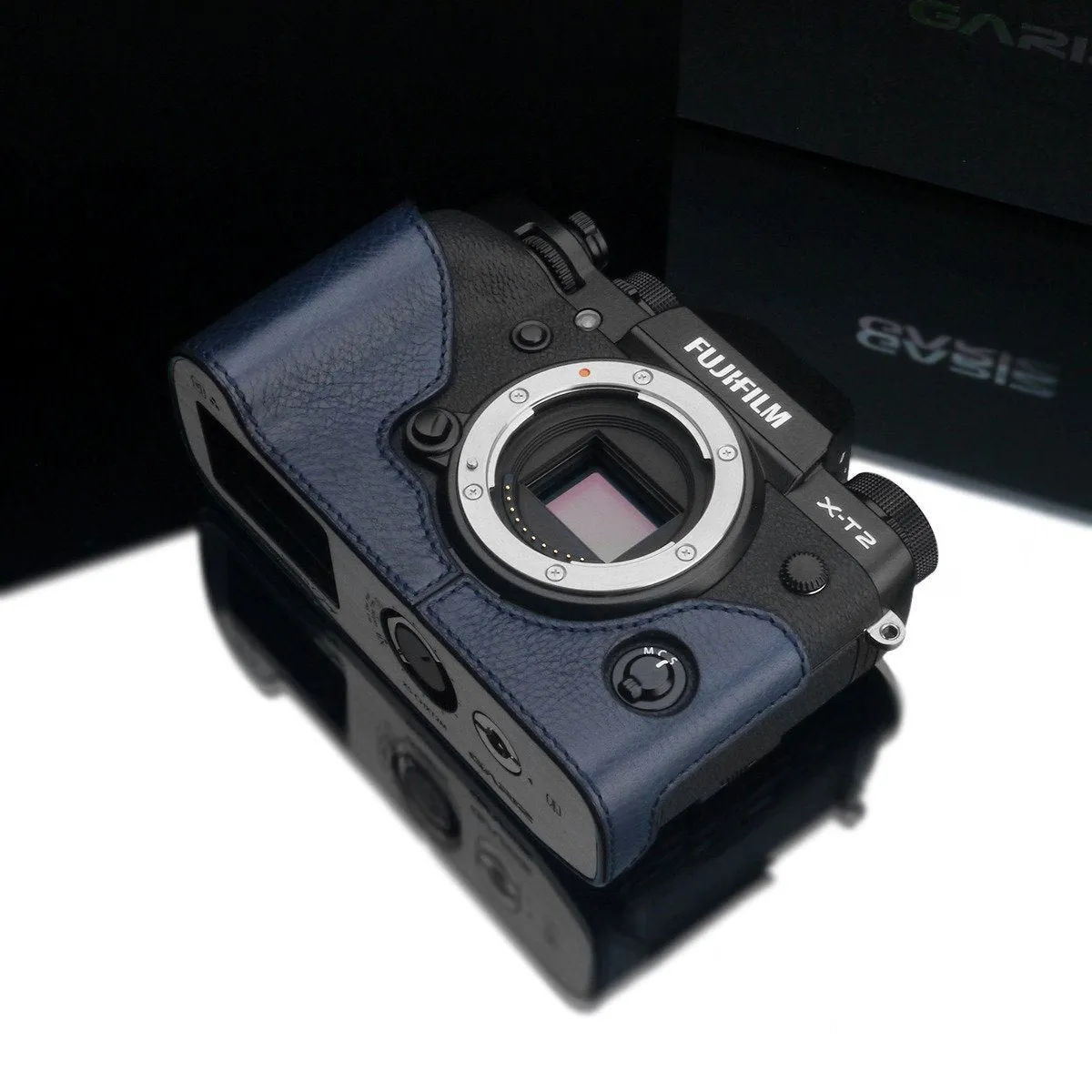 Gariz XS-CHXT2NV Navy Genuine Leather Half Case for Fuji Fujifilm X-T2/X-T3 XT2