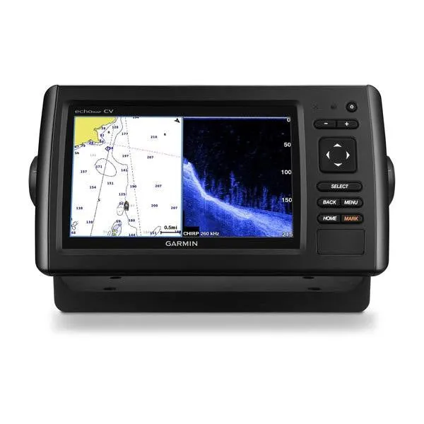 Garmin ECHOMAP74CV Chirp 7"" Combo Bluechart G2 Transom