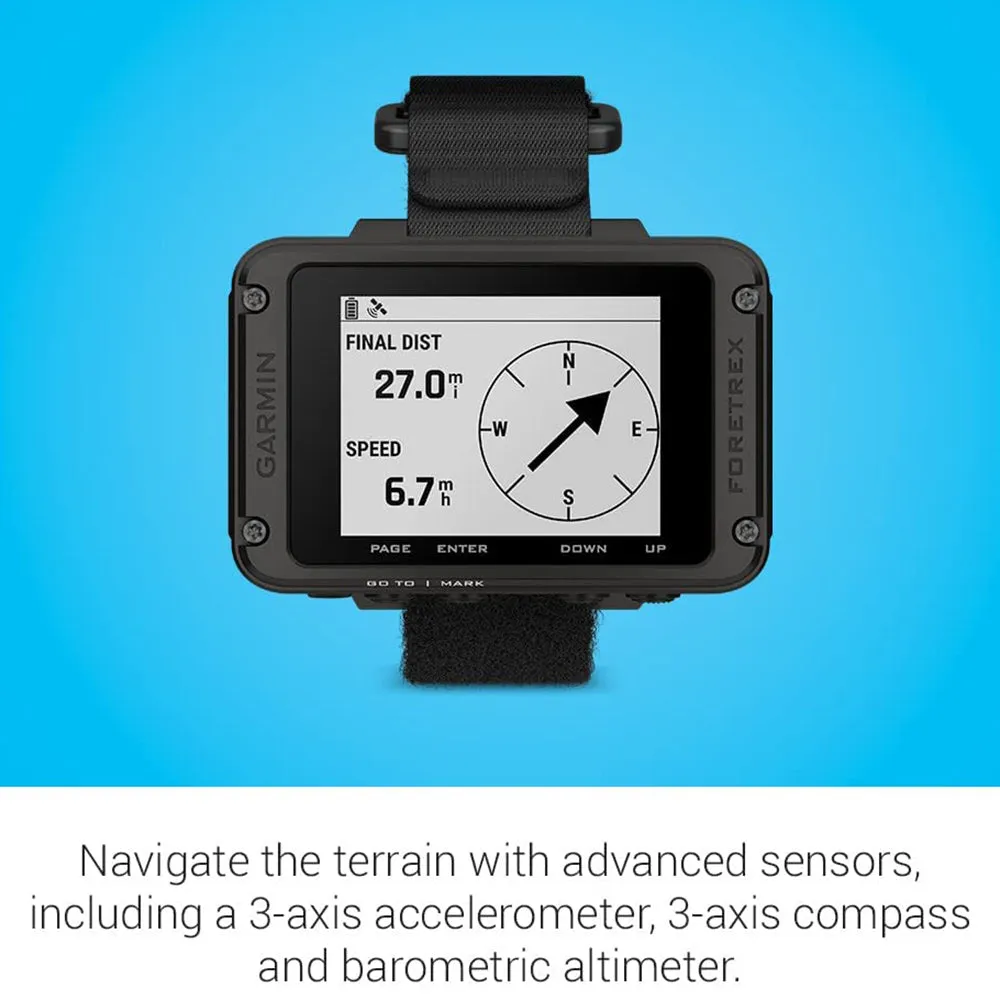 Garmin Foretrex 801 Upgraded Multi-Band GNSS Longer Battery Life Wrist-Mounted GPS Navigation - 010-02759-01