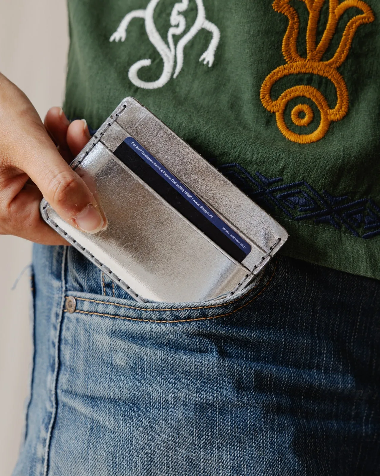 Genuine Gleam Card Holder Silver