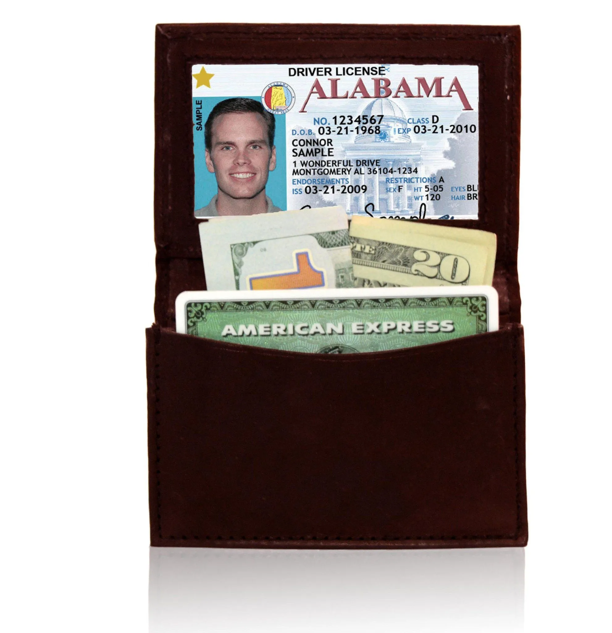 Genuine RFID-Blocking Best Business Card Holder Leather Card Case Excellent Designer - Black