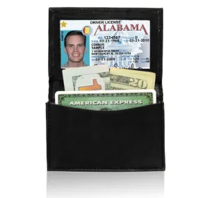 Genuine RFID-Blocking Best Business Card Holder Leather Card Case Excellent Designer - Black