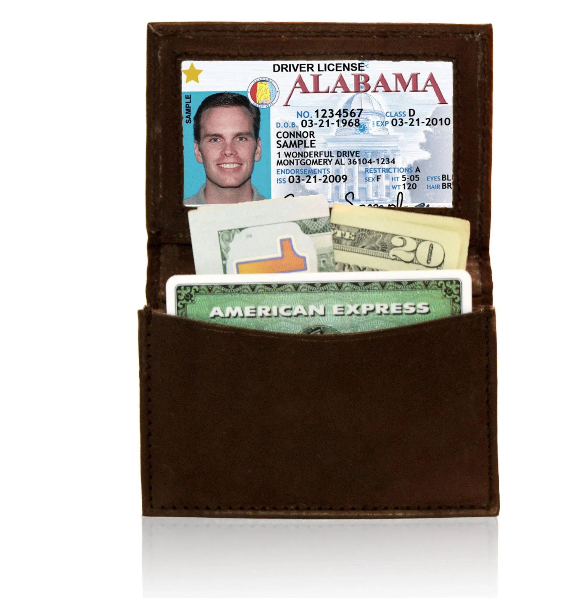 Genuine RFID-Blocking Best Business Card Holder Leather Card Case Excellent Designer - Black