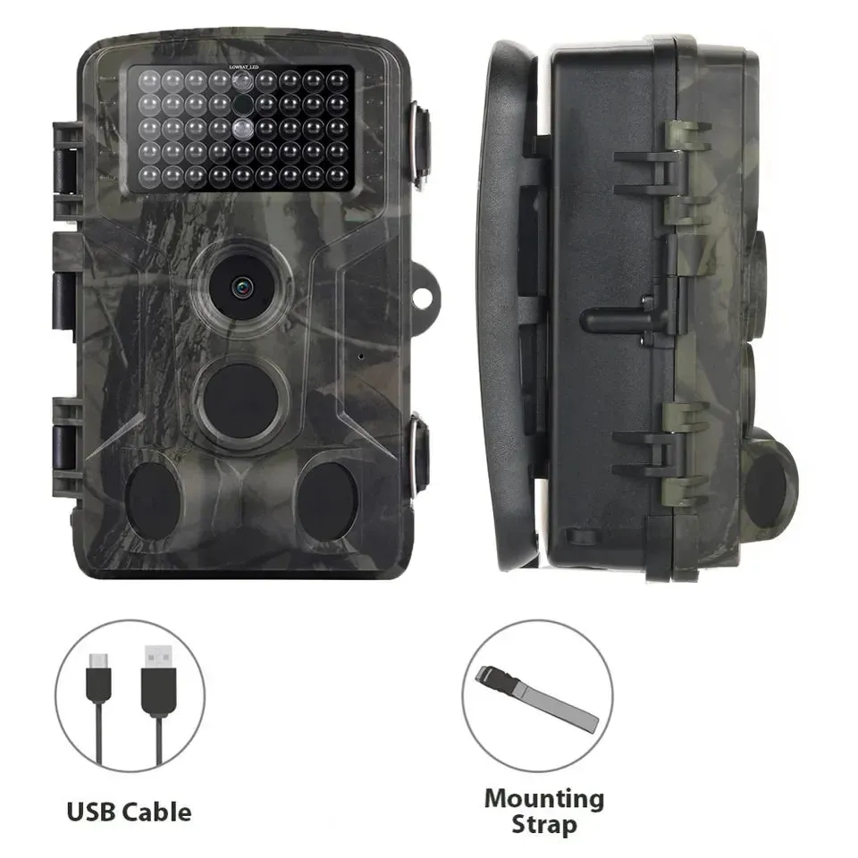 HC802A Wildlife Trail Camera 24MP 2.7K Video Photo Trap Outdoor Infrared Hunting Night View Motion Detection for Hunting