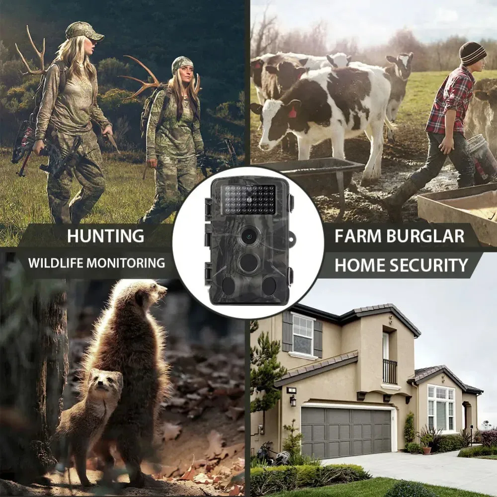 HC802A Wildlife Trail Camera 24MP 2.7K Video Photo Trap Outdoor Infrared Hunting Night View Motion Detection for Hunting