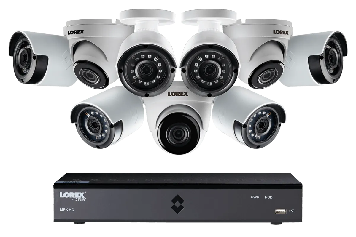 HD Security Camera System with 1080p Six Bullet and Three Dome Cameras