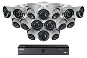 HD Security Camera System with eight Bullet and eight Dome Cameras