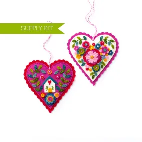 Heart And Home Wool Felt Ornaments Supply Kit