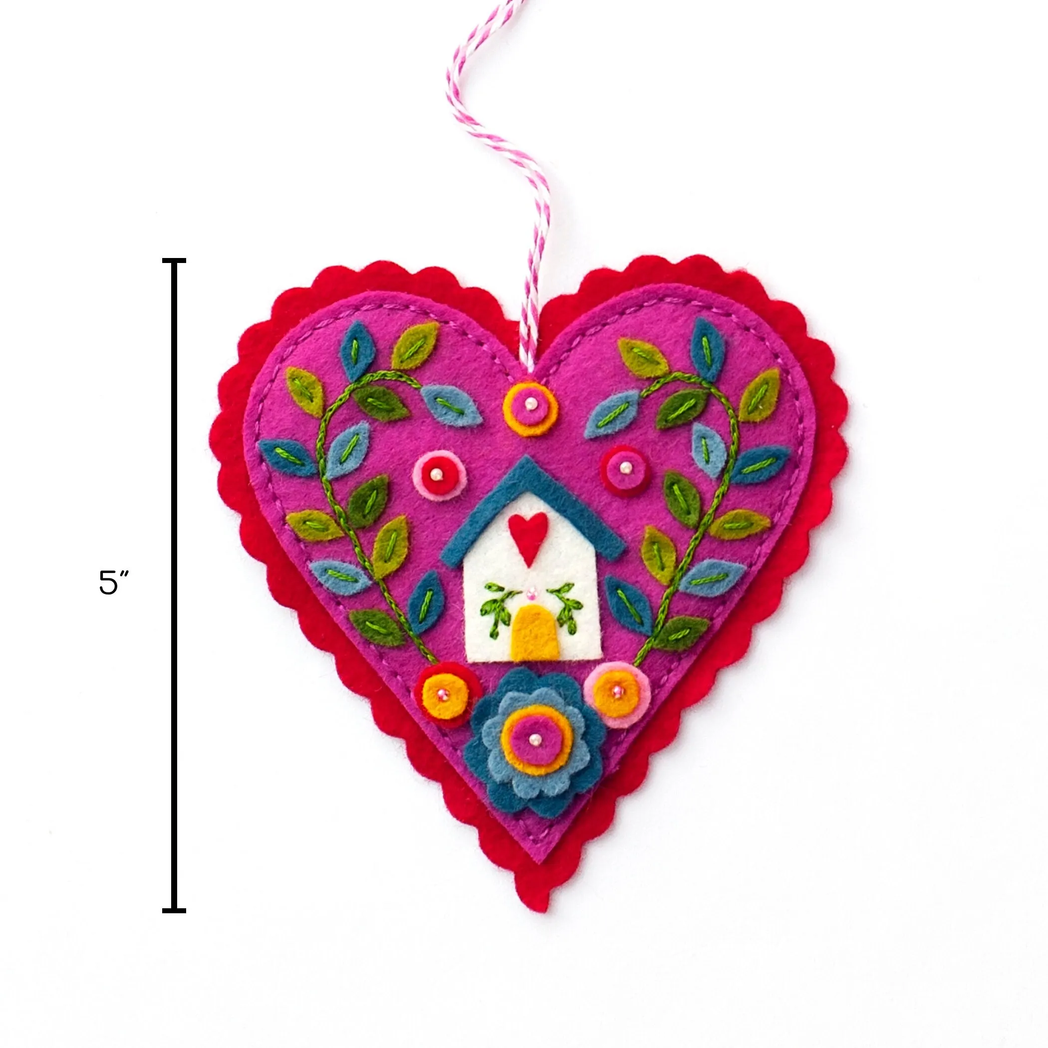 Heart And Home Wool Felt Ornaments Supply Kit