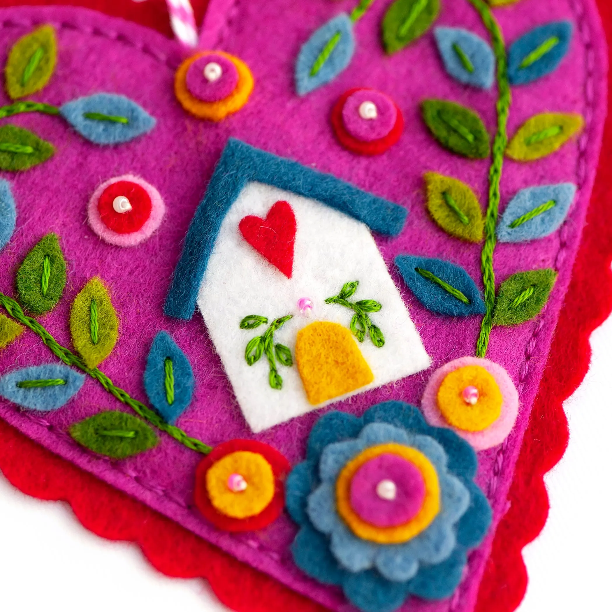 Heart And Home Wool Felt Ornaments Supply Kit