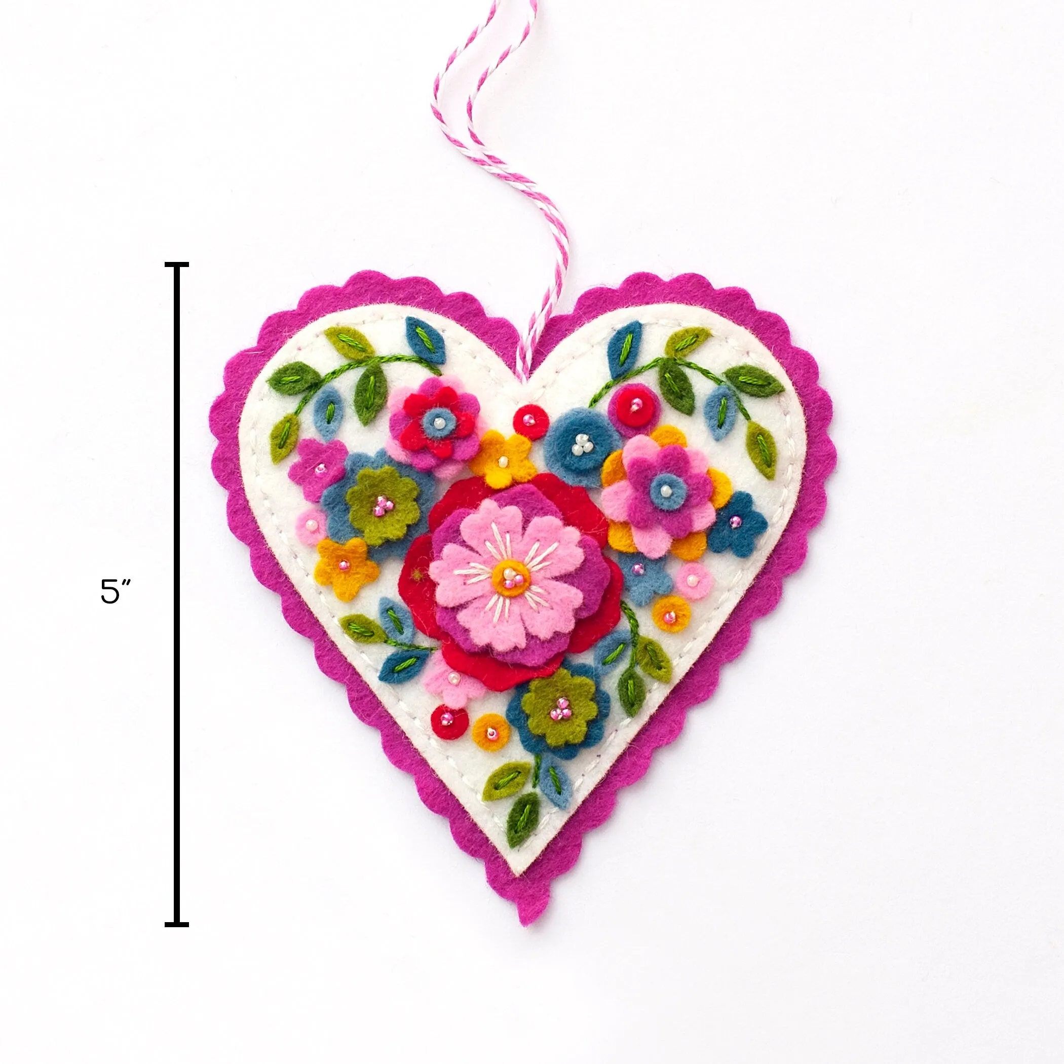 Heart And Home Wool Felt Ornaments Supply Kit